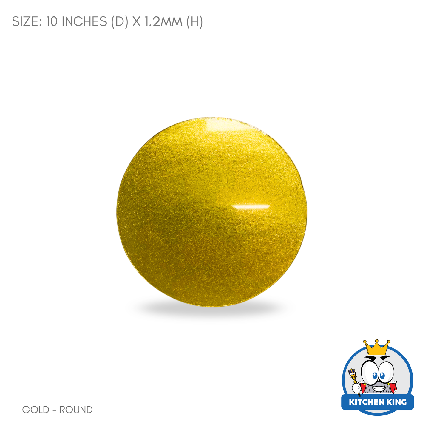 Cake Drum Round 10 inches - Gold | White | Silver