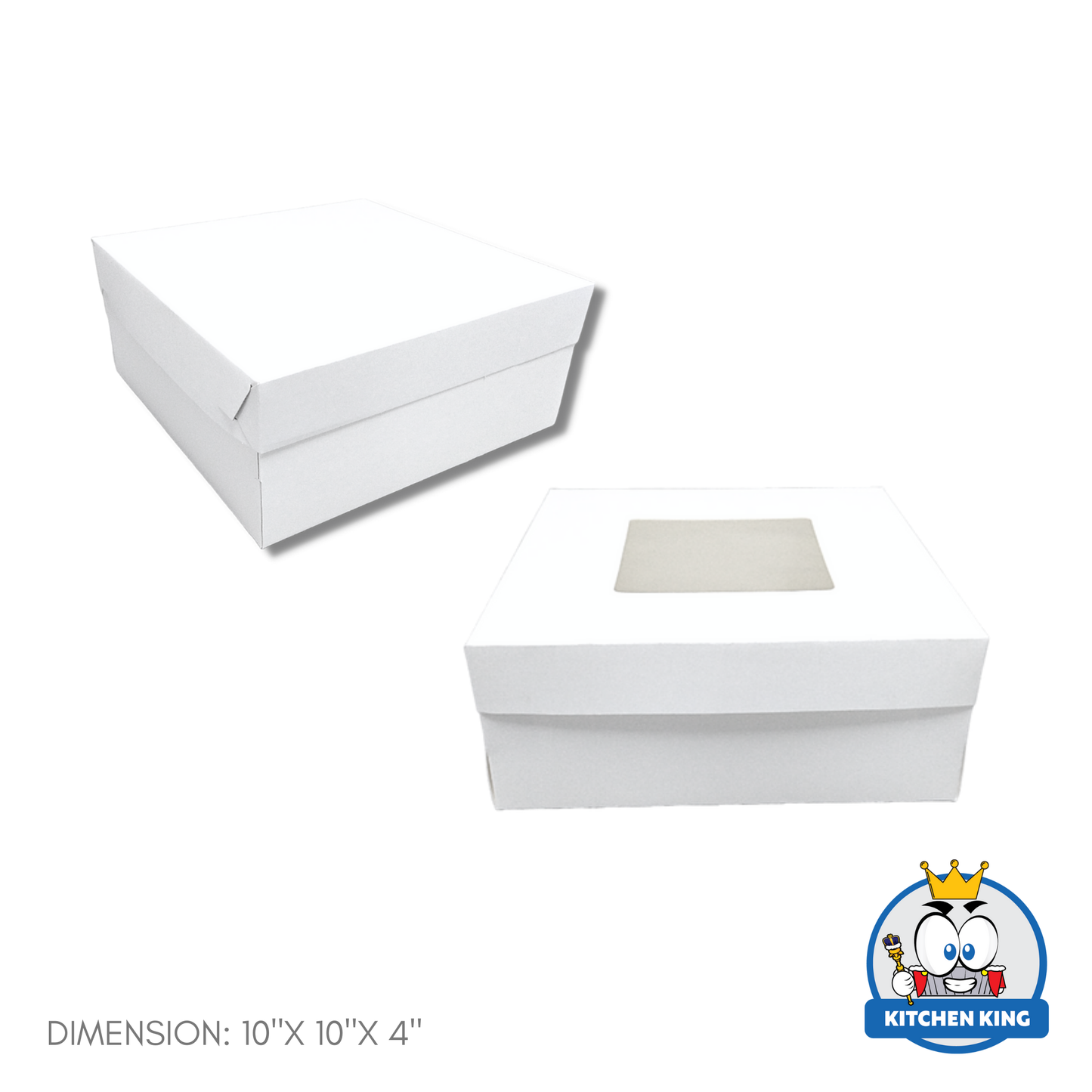 Cake Box Plain - With Window or No Window (By 10's)