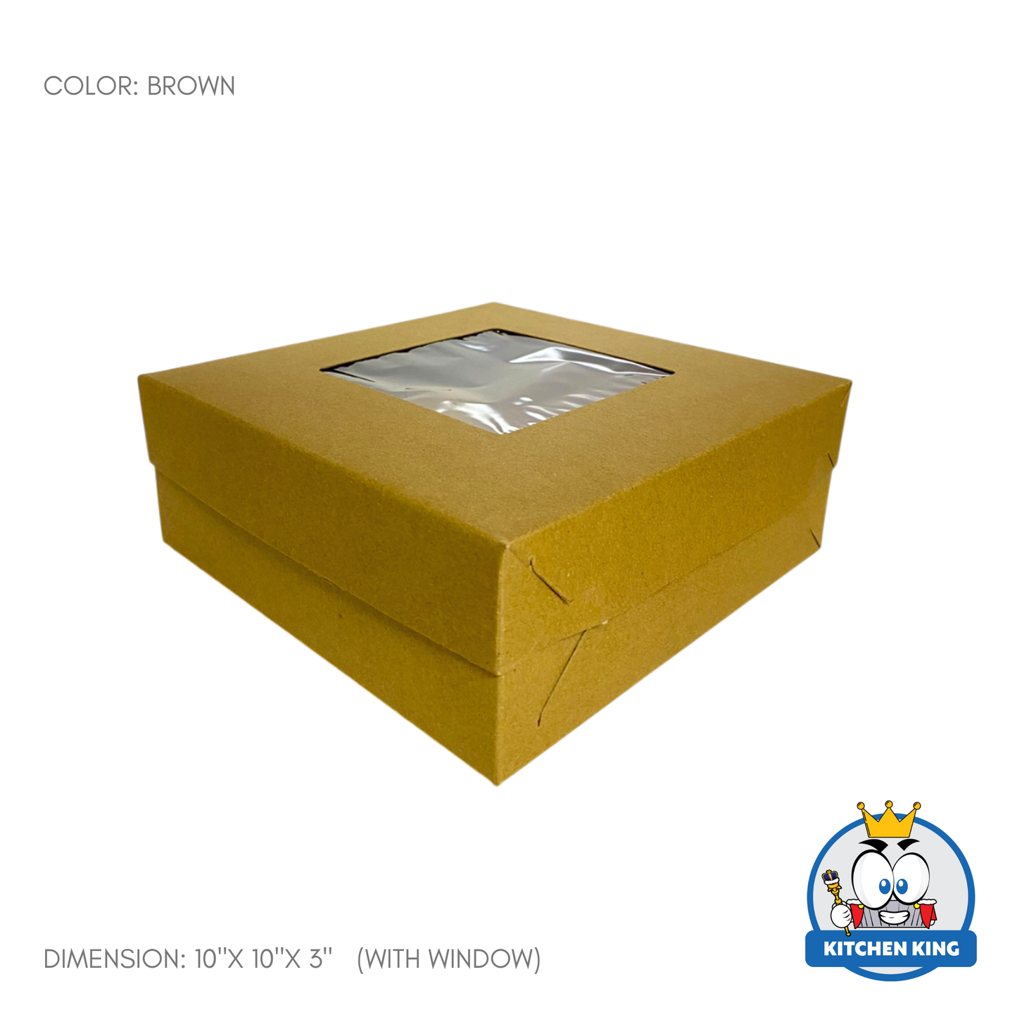 Cake Box 10x10x3 inches - With Window | No Window