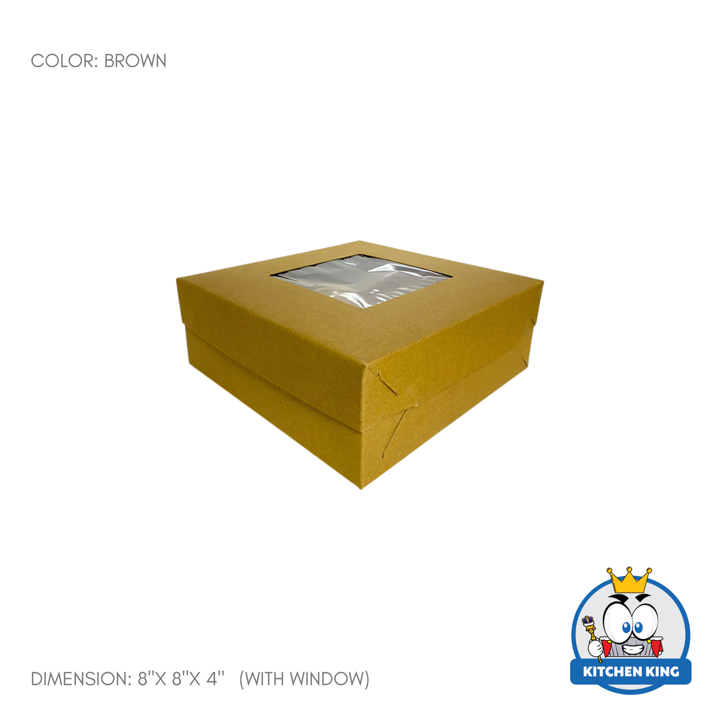 Cake Box 8x8x4 inches - With Window | No Window