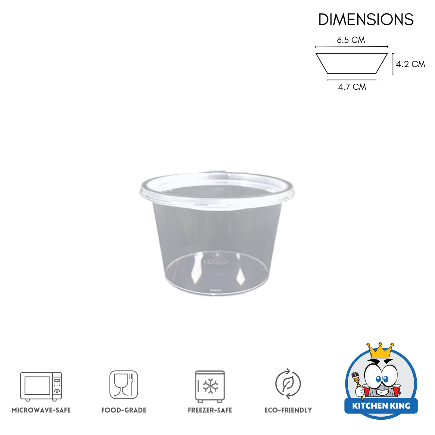 Hinged Sauce Cup Containers (By 50's)