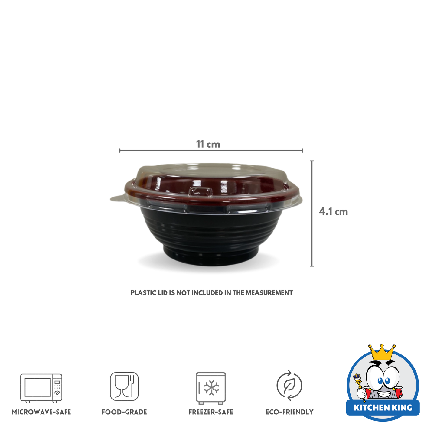 Japanese Bento Bowl / Ramen Bowl with Plastic Lid (By 10's)