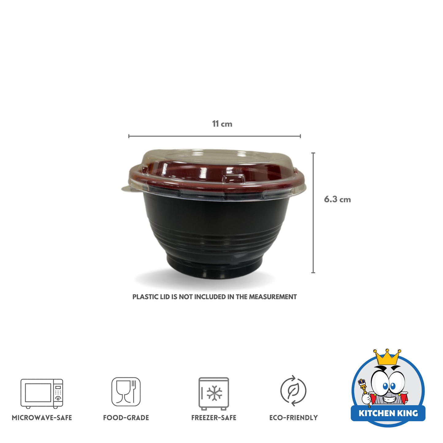 Japanese Bento Bowl / Ramen Bowl with Plastic Lid (By 10's)