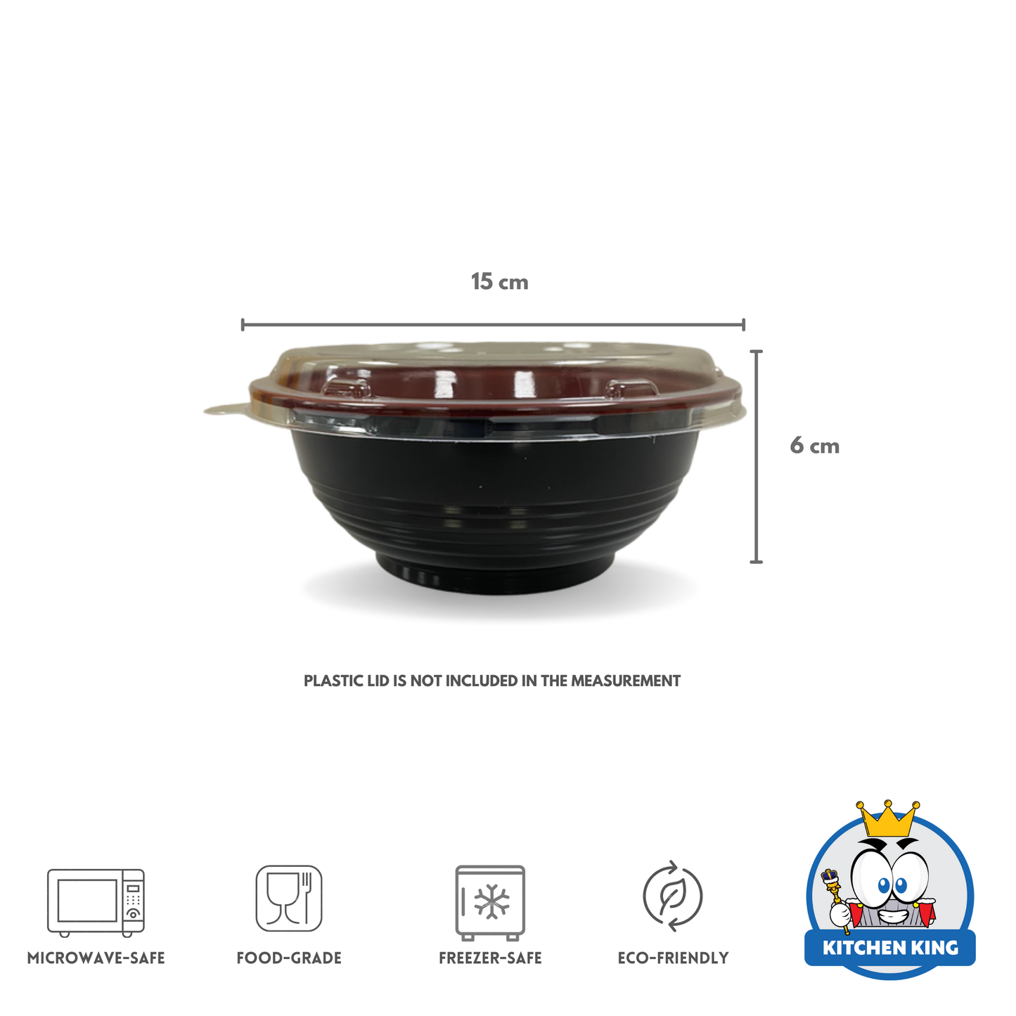 Japanese Bento Bowl / Ramen Bowl with Plastic Lid (By 10's)