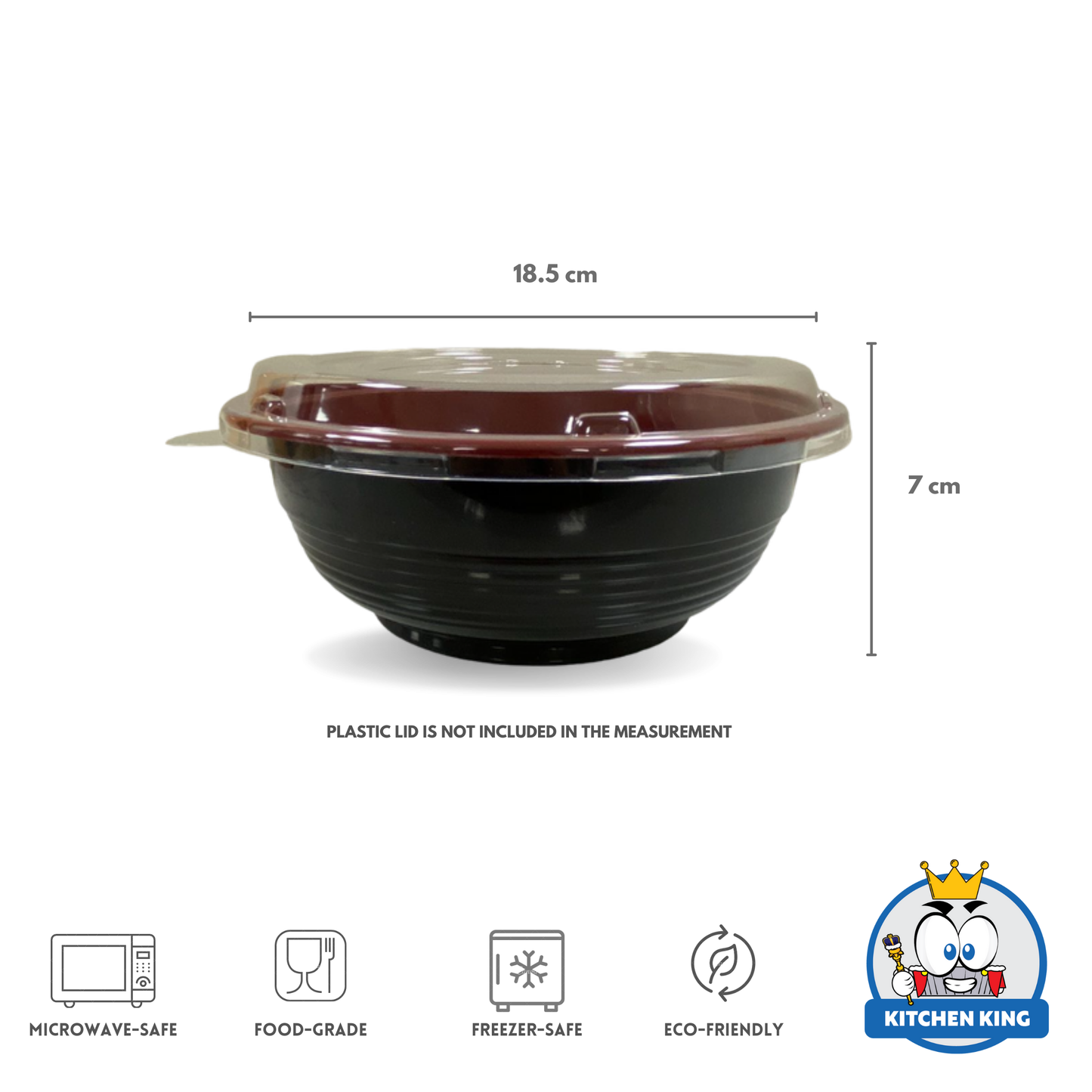 Japanese Bento Bowl / Ramen Bowl with Plastic Lid (By 10's)