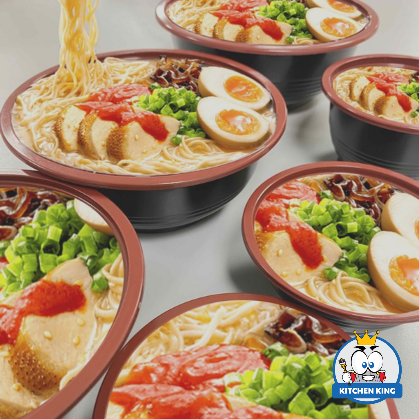Japanese Bento Bowl / Ramen Bowl with Plastic Lid (By 10's)