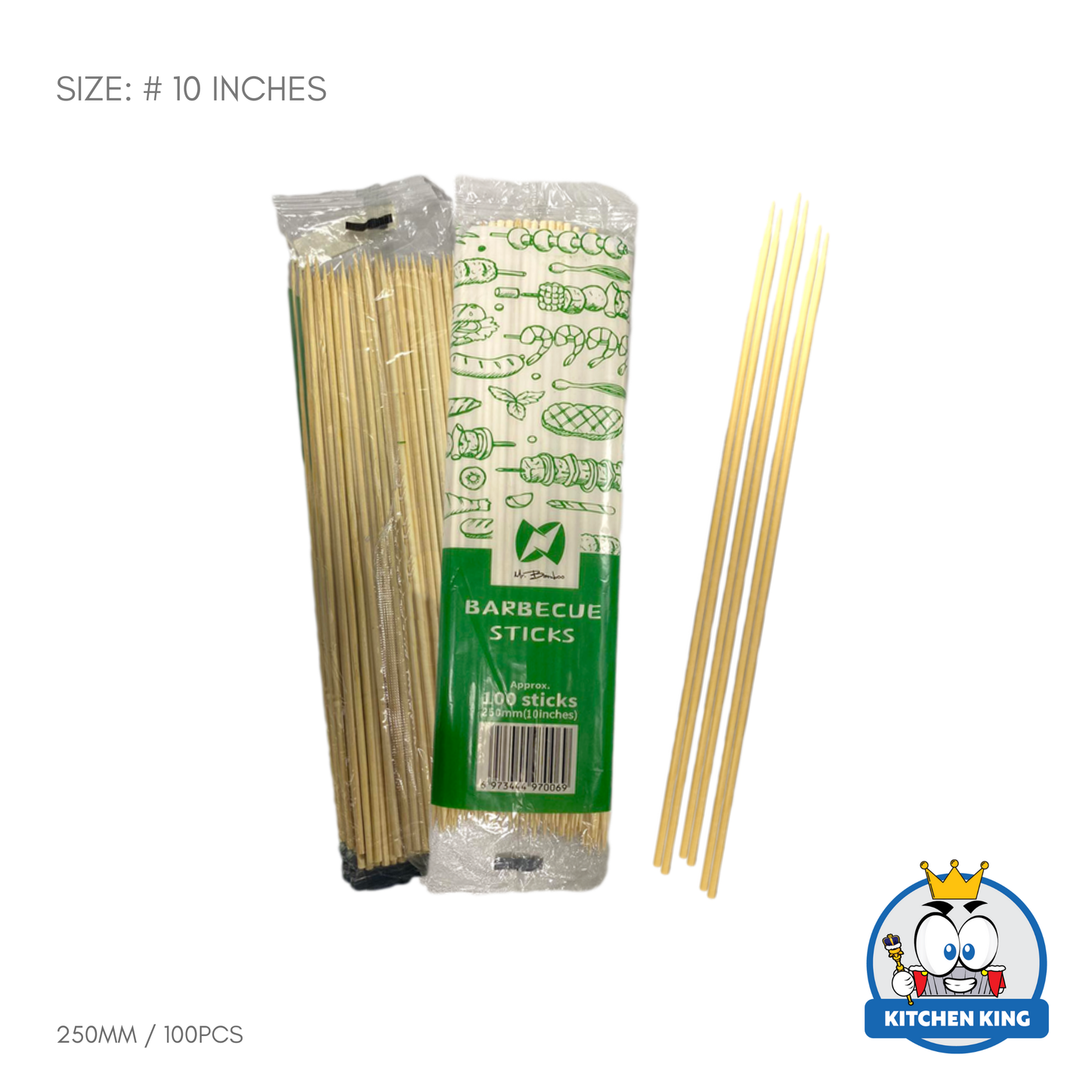 Bamboo Skewers / Barbeque Sticks - Round (Packed by 100's)