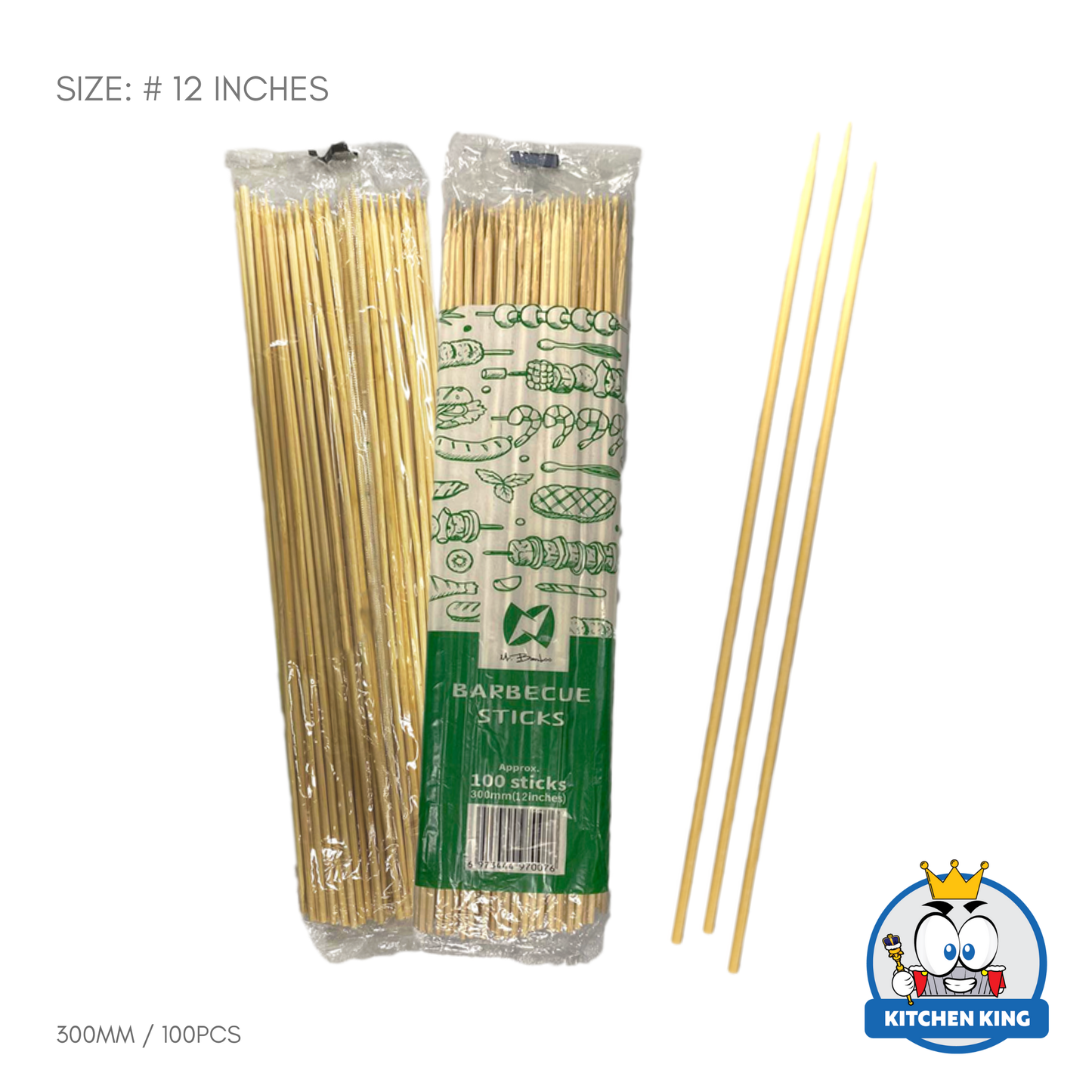 Bamboo Skewers / Barbeque Sticks - Round (Packed by 100's)