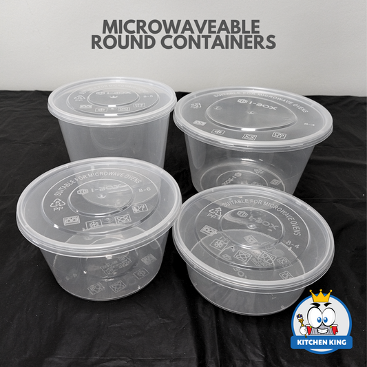 Microwaveable Round Plastic Container [ By 10's ]