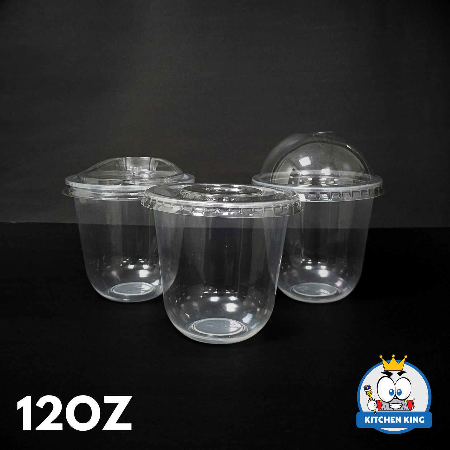 Milk Tea Cups U-CUP 12oz Flat Lid / Strawless Lid / Dome Lid (50pcs)