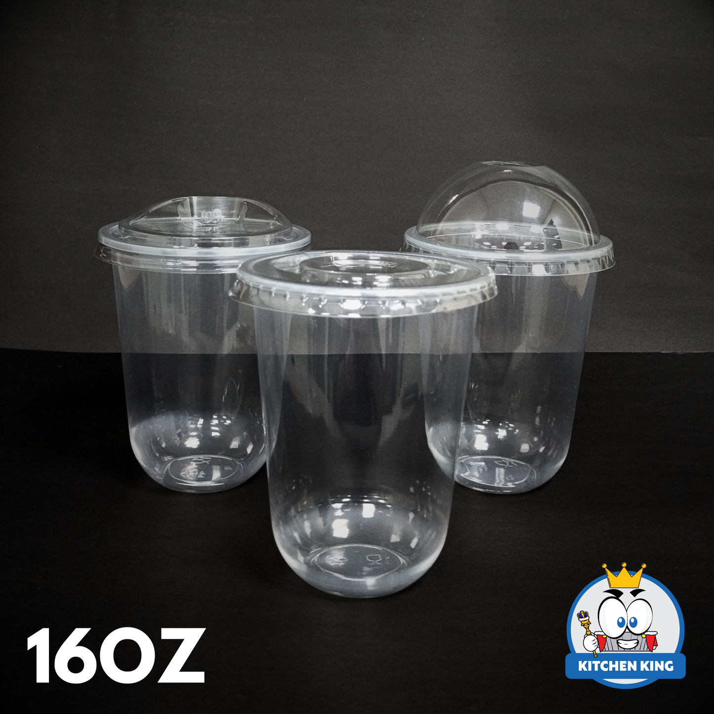 Milk Tea Cups U-CUP 16oz Flat Lid / Strawless Lid / Dome Lid (50pcs)