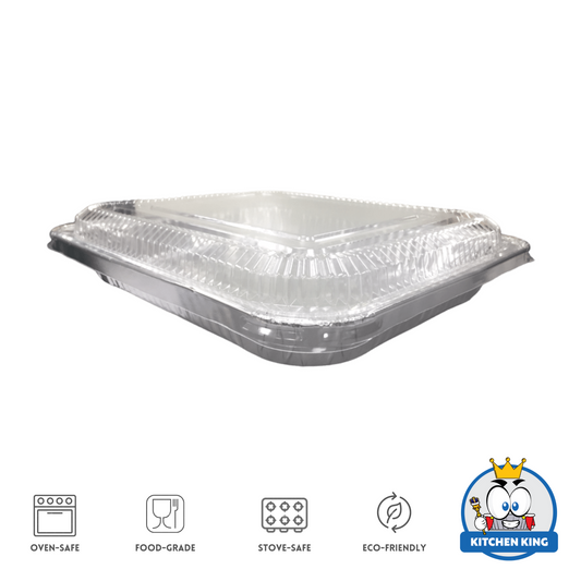 Aluminum Tray - Catering Large Shallow 2100ml (AC3326S) with Plastic Lid