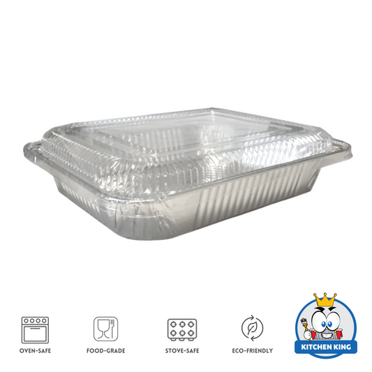 Aluminum Tray - Catering Large-2 3500ml (RE320) with Plastic Lid