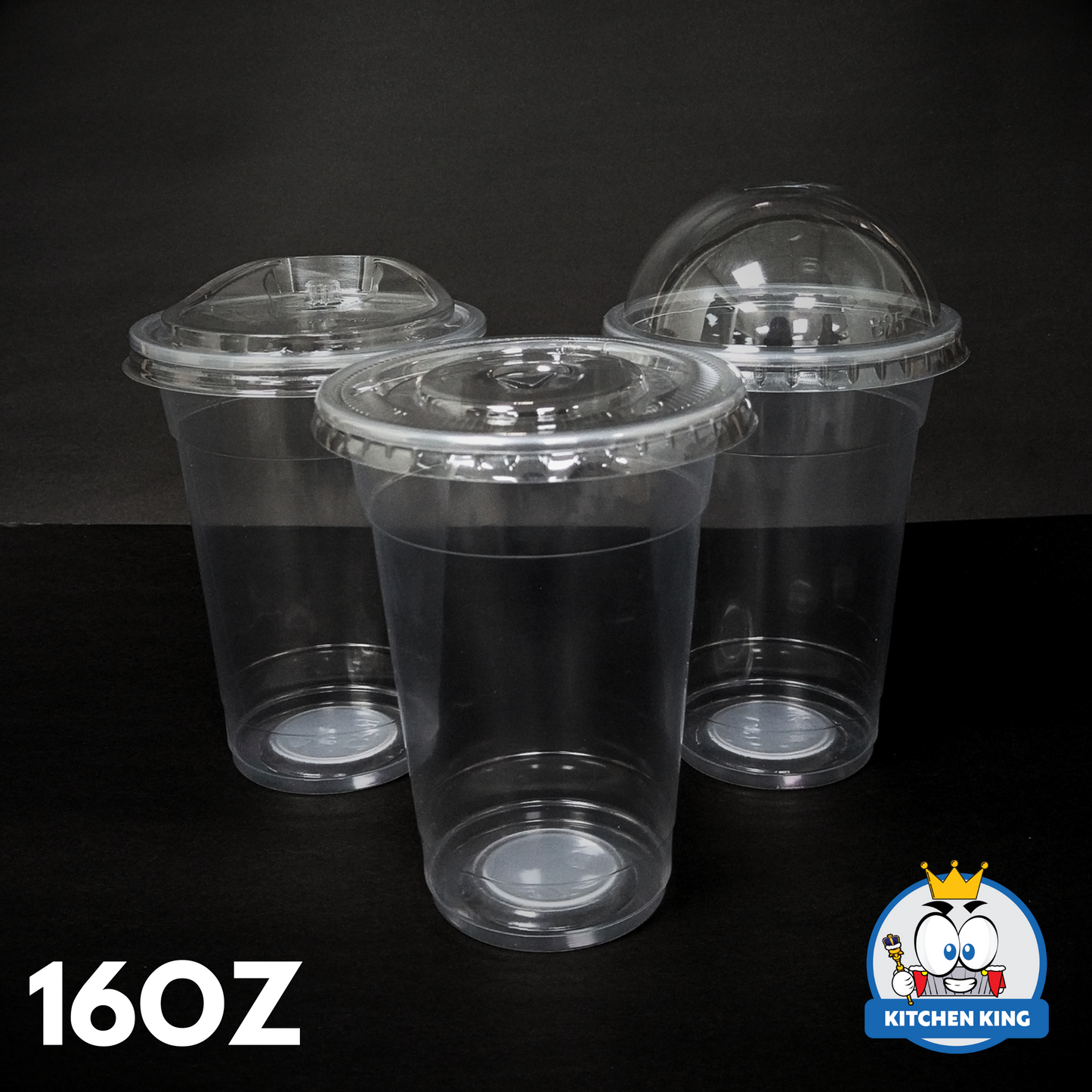 Milk Tea Cups Y-CUP 16oz Flat Lid / Strawless Lid / Dome Lid (50pcs)