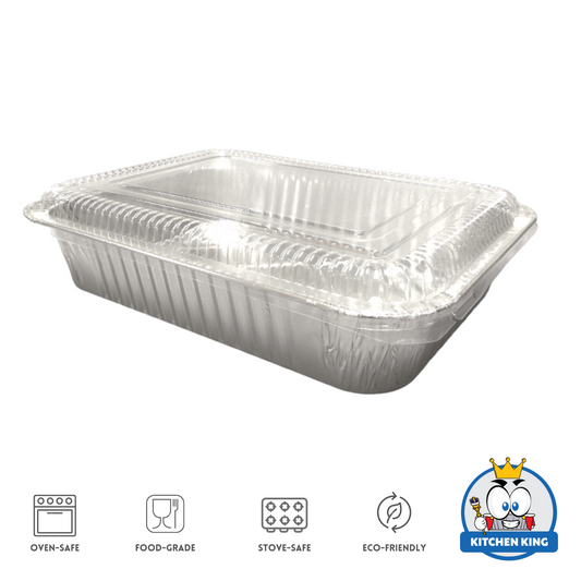 Aluminum Tray - Catering Extra Large 4700ml (RE370) with Plastic Lid