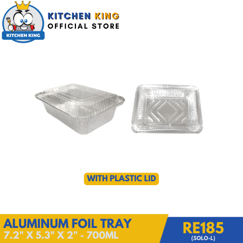 Aluminum Tray - Solo Large 700ml (RE185) with Plastic Lid