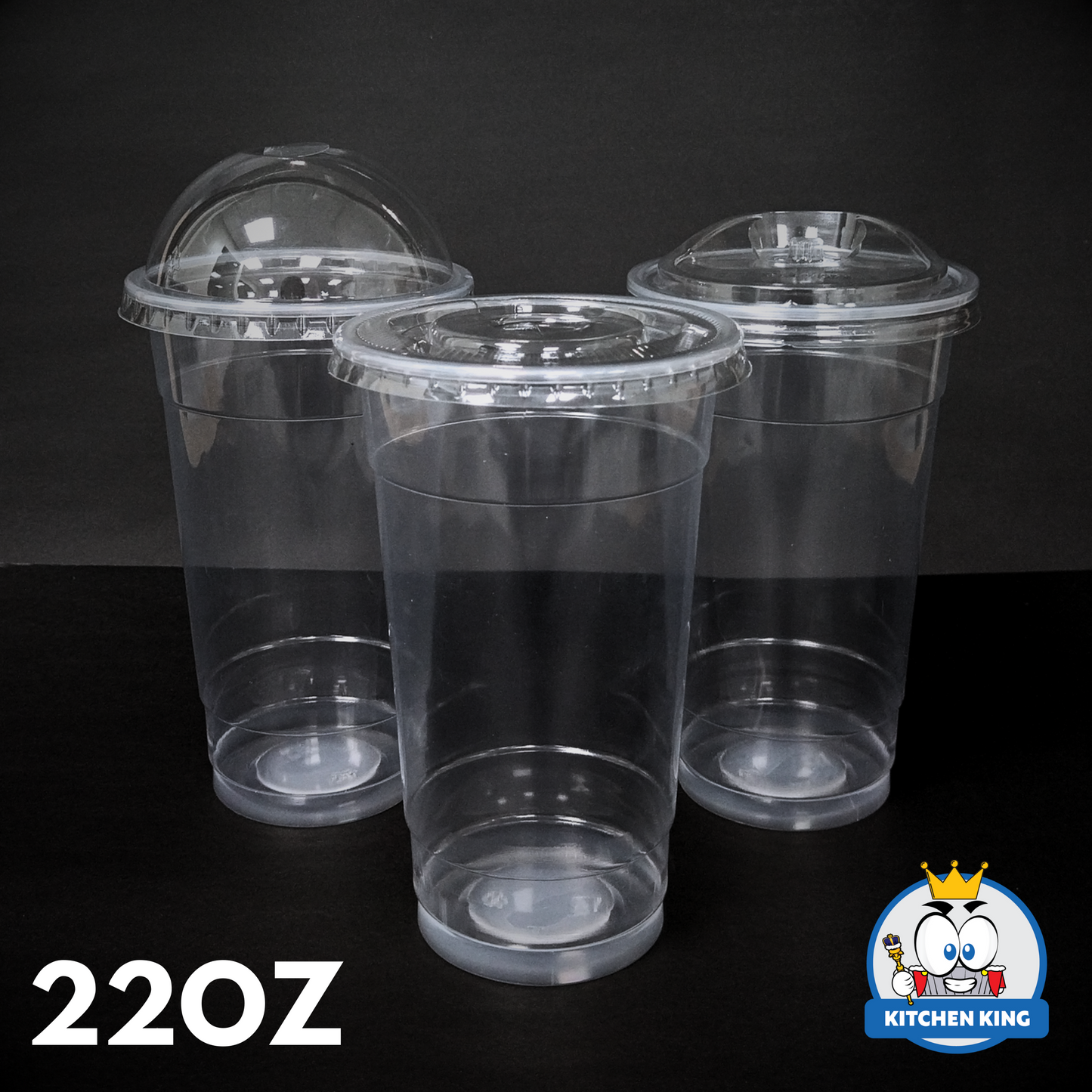 Milk Tea Cups Y-CUP 22oz Flat Lid / Strawless Lid / Dome Lid (50pcs)