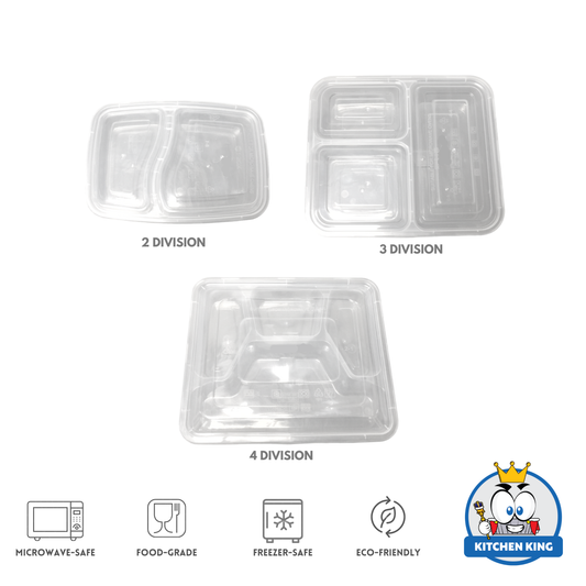 Microwavable Bento Box Plastic Food Container 2D 3D 4D (By 10's)