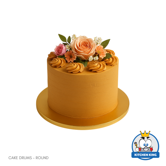Cake Drum Round 12 inches - Gold | White | Silver