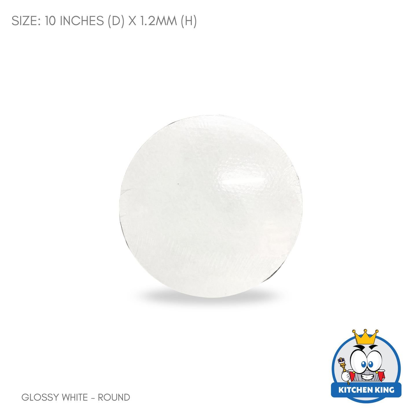 Cake Drum Round 10 inches - Gold | White | Silver