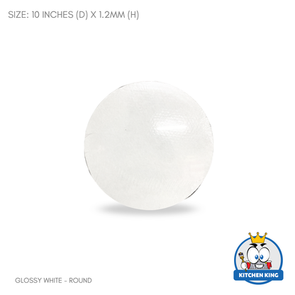 Cake Drum Round 10 inches - Gold | White | Silver