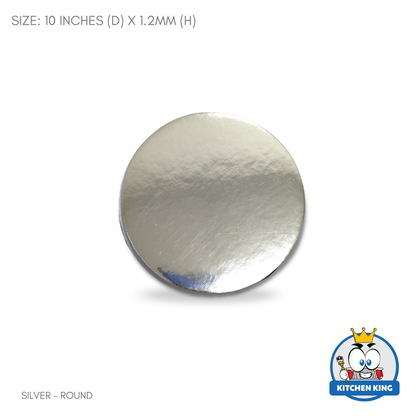 Cake Drum Round 10 inches - Gold | White | Silver