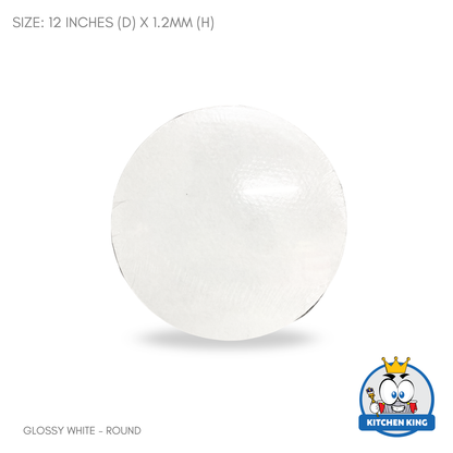 Cake Drum Round 12 inches - Gold | White | Silver