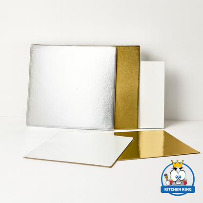 Cake Board Square 10 inches - Gold | White | Silver (By 10's)