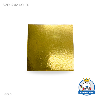 Cake Board Square 12 inches - Gold | White | Silver (By 10's)