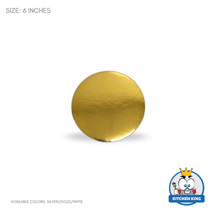 Cake Board Round 6 inches - Gold | White | Silver (By 10's)