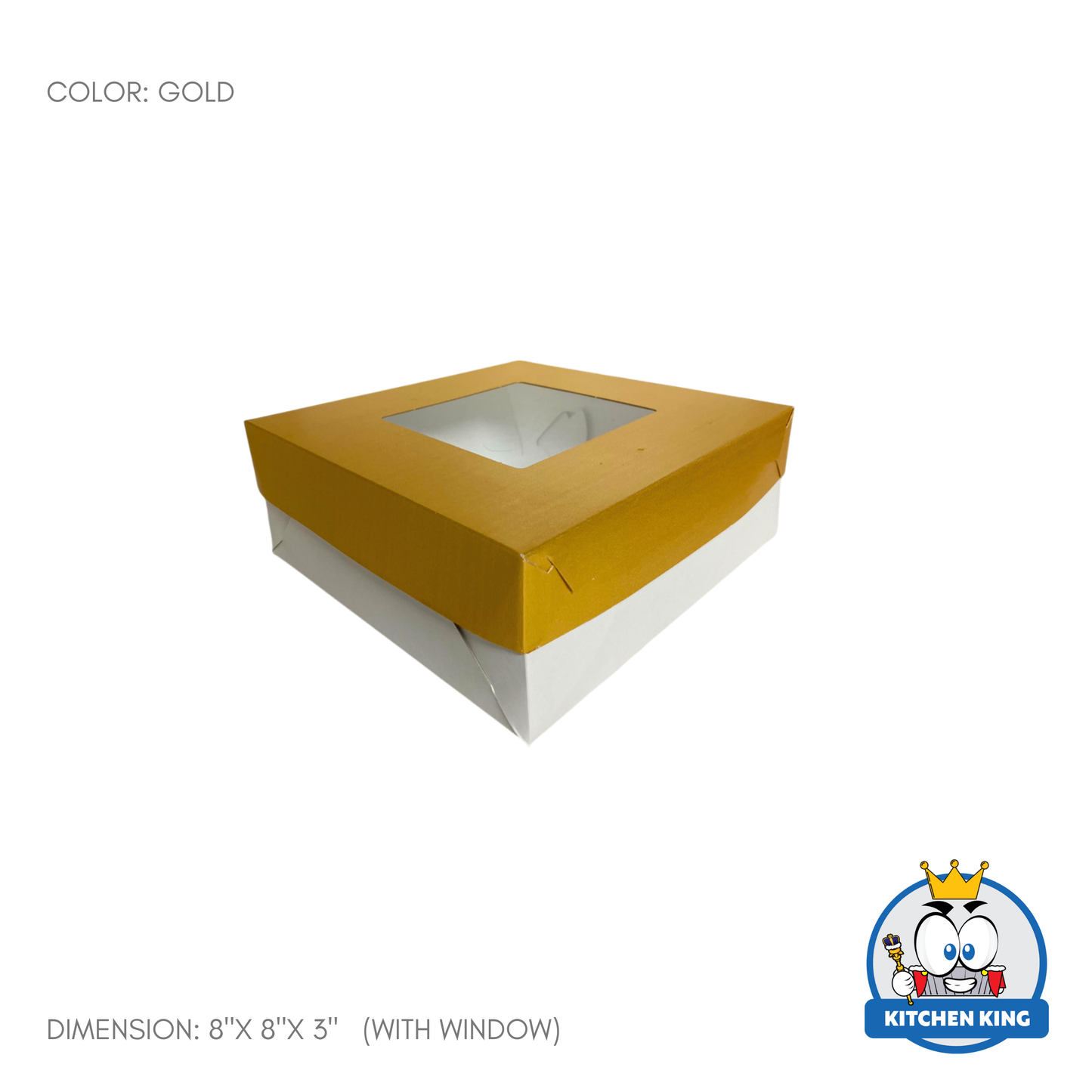 Cake Box 8x8x3 inches - With Window | No Window