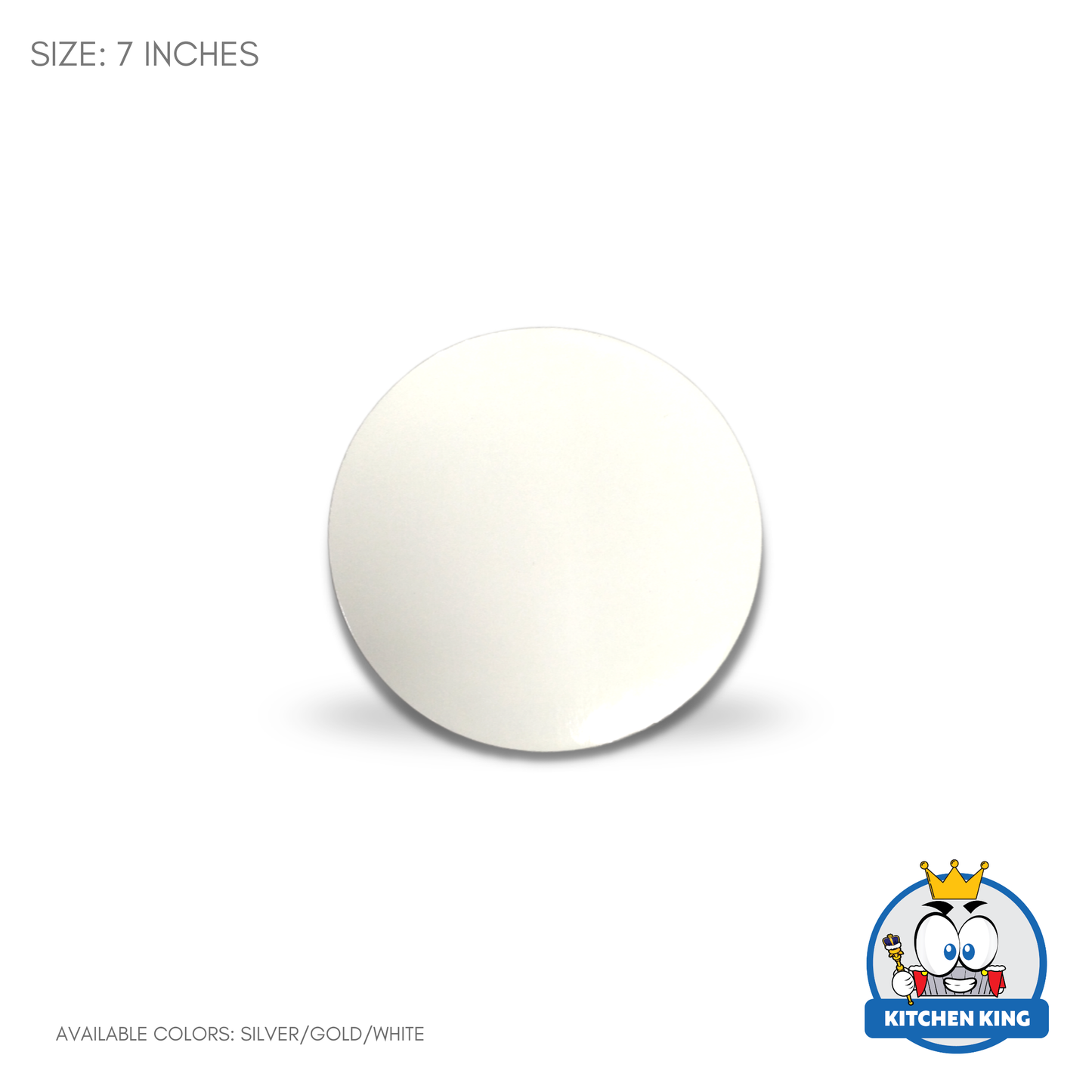 Cake Board Round 7 inches - Gold | White | Silver (By 10's)