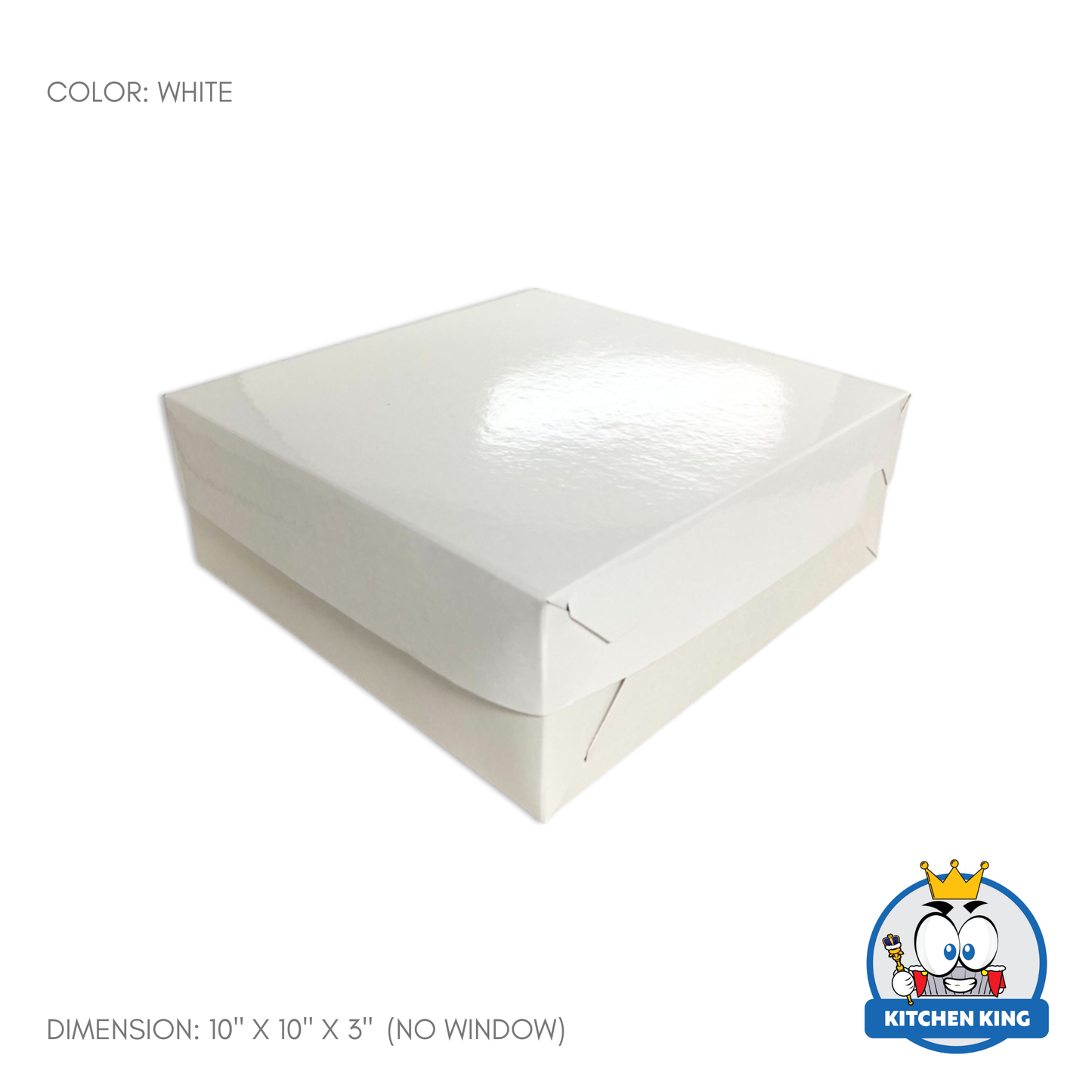 Cake Box 10x10x3 inches - With Window | No Window