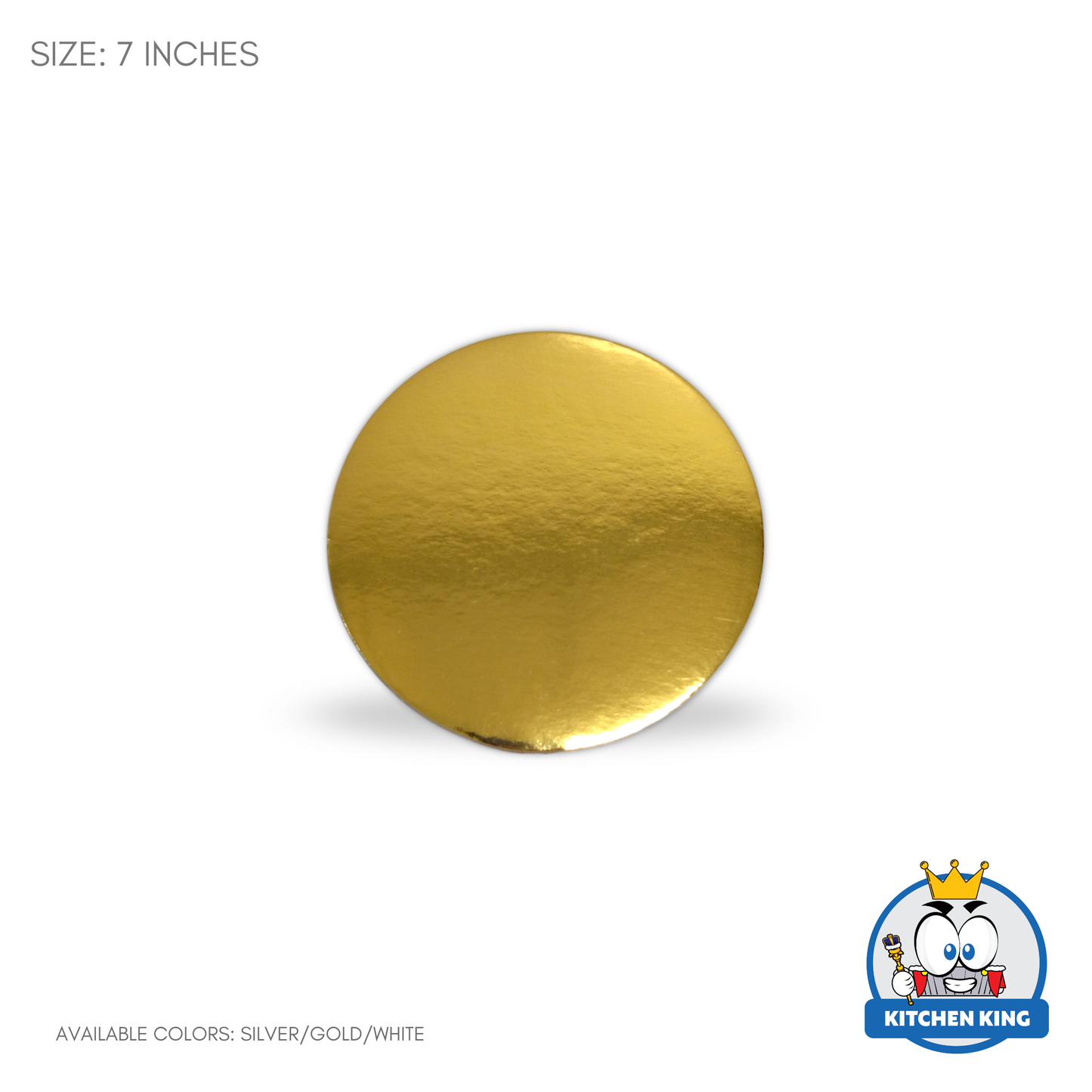 Cake Board Round 7 inches - Gold | White | Silver (By 10's)
