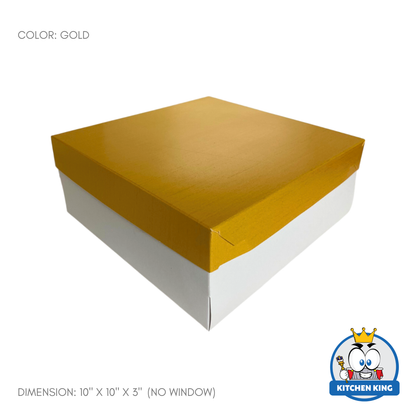 Cake Box 10x10x3 inches - With Window | No Window