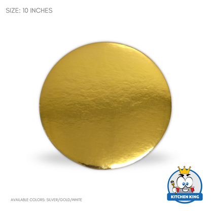 Cake Board Round 10 inches - Gold | White | Silver (By 10's)