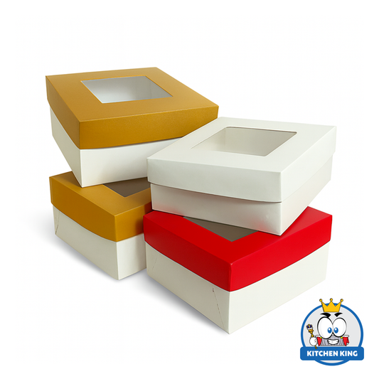 Cake Box 12x12x4 inches - With Window | No Window