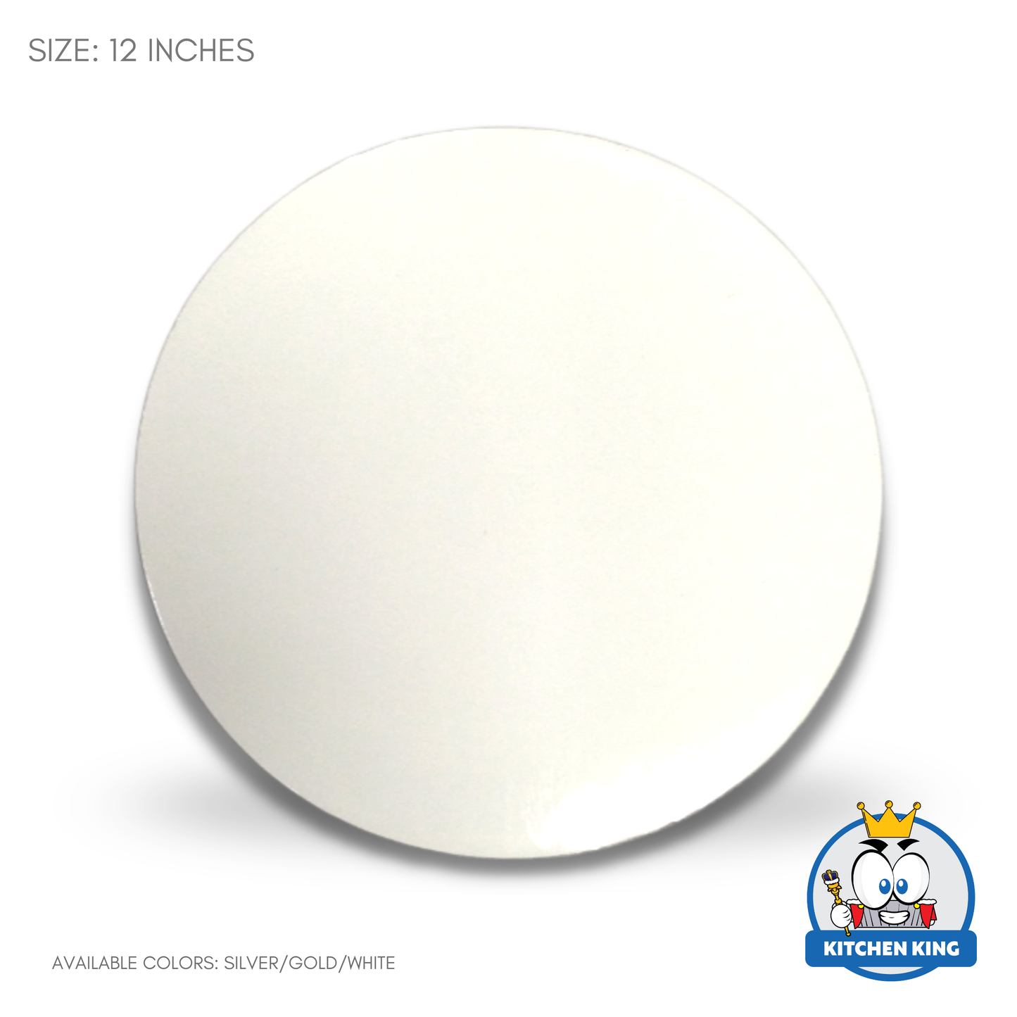 Cake Board Round 12 inches - Gold | White | Silver (By 10's)