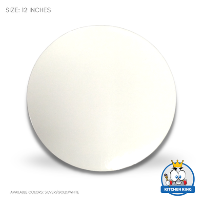 Cake Board Round 12 inches - Gold | White | Silver (By 10's)