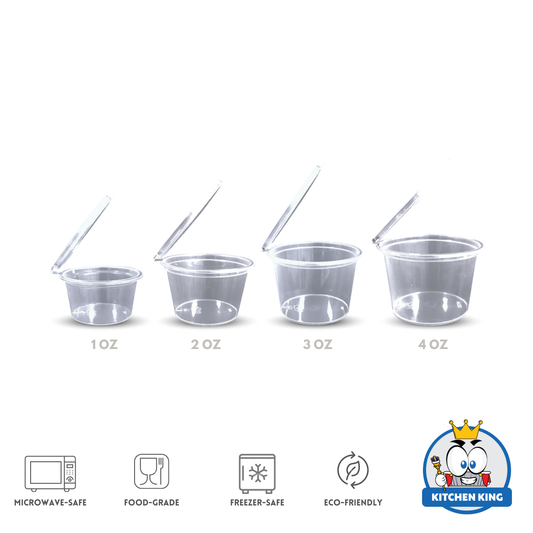 Hinged Sauce Cup Containers (By 50's)