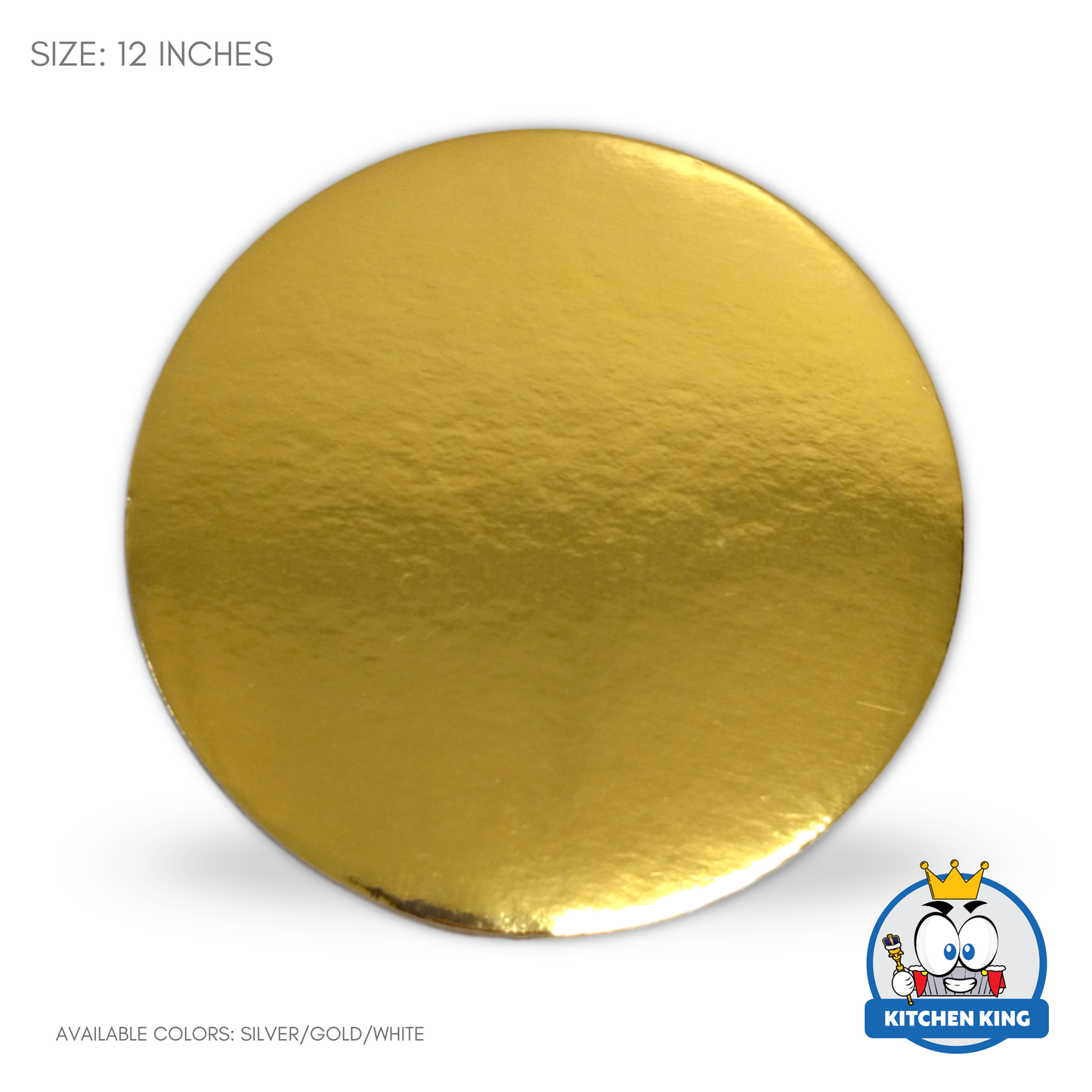 Cake Board Round 12 inches - Gold | White | Silver (By 10's)