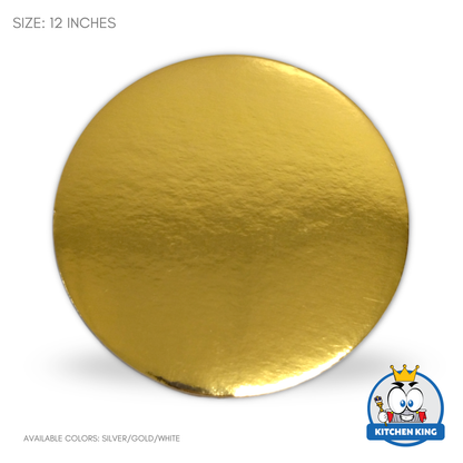 Cake Board Round 12 inches - Gold | White | Silver (By 10's)