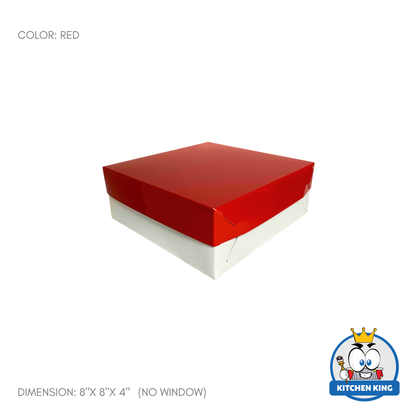 Cake Box 8x8x4 inches - With Window | No Window