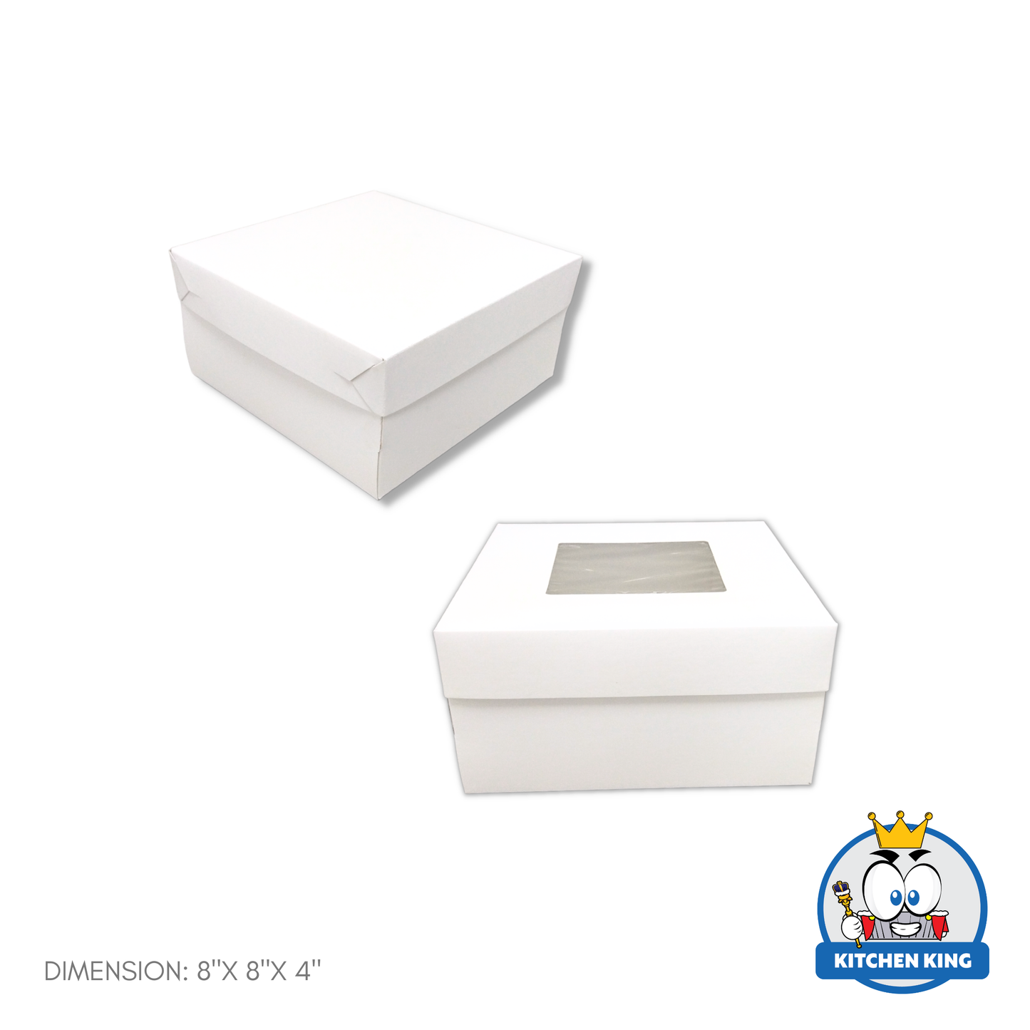 Cake Box 8x8x4 inches - With Window | No Window