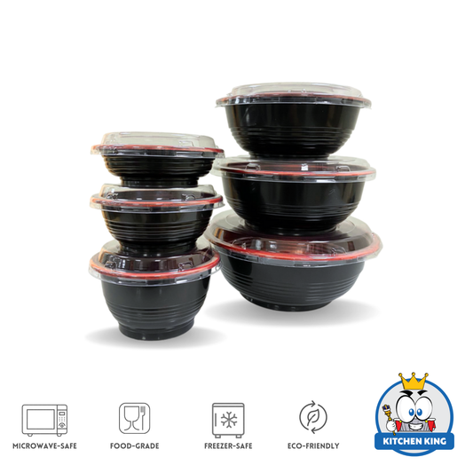 Japanese Bento Bowl / Ramen Bowl with Plastic Lid (By 10's)