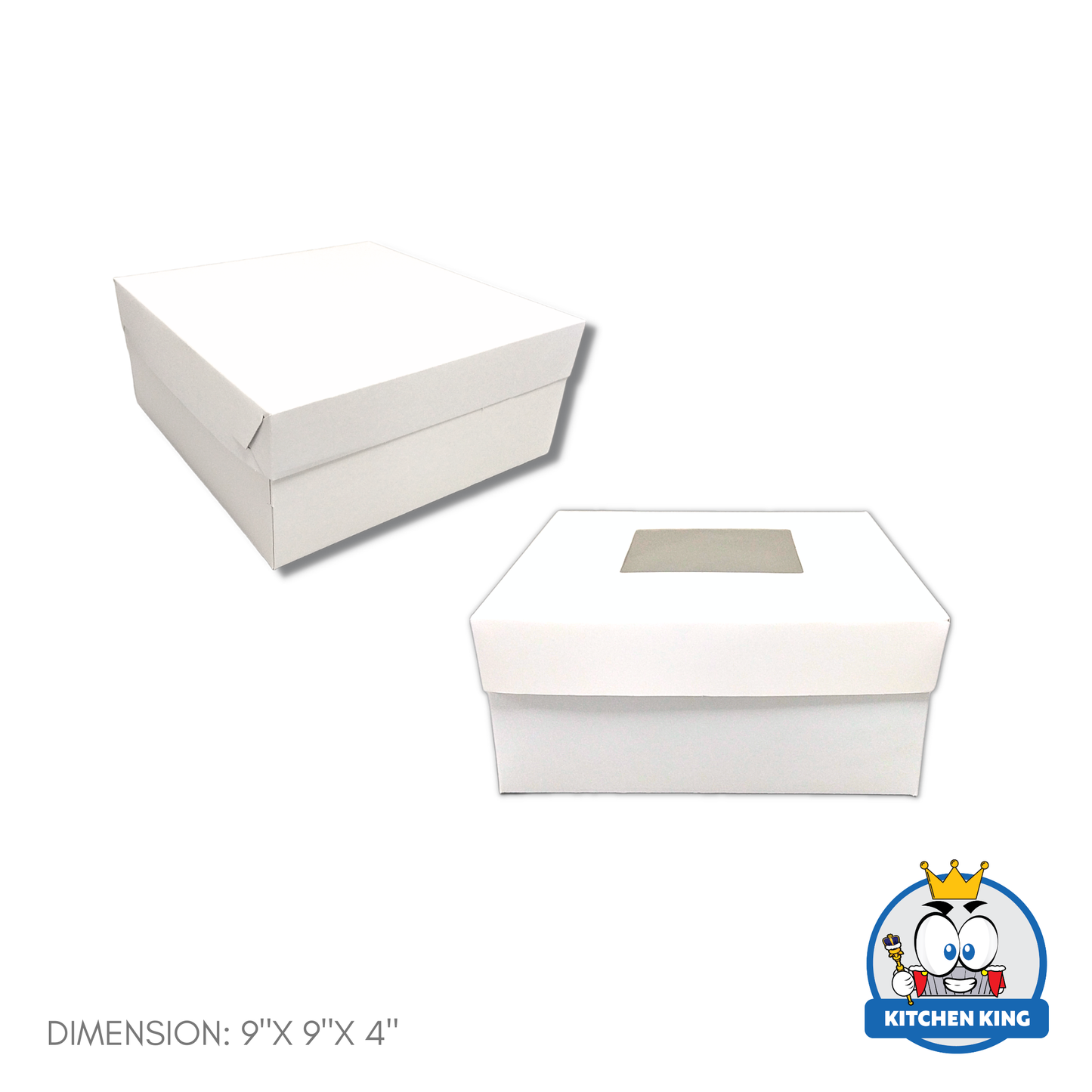 Cake Box 9x9x4 inches - With Window | No Window