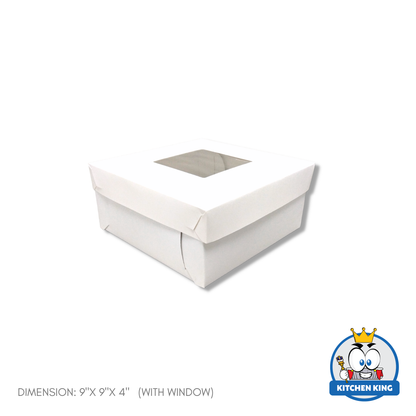 Cake Box 9x9x4 inches - With Window | No Window