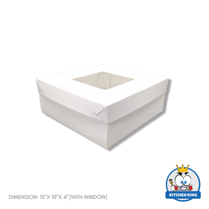 Cake Box 10x10x4 inches - With Window | No Window