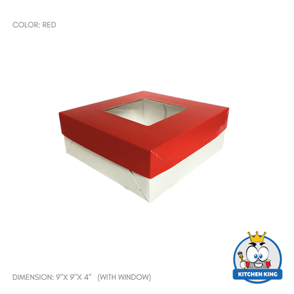 Cake Box 9x9x4 inches - With Window | No Window