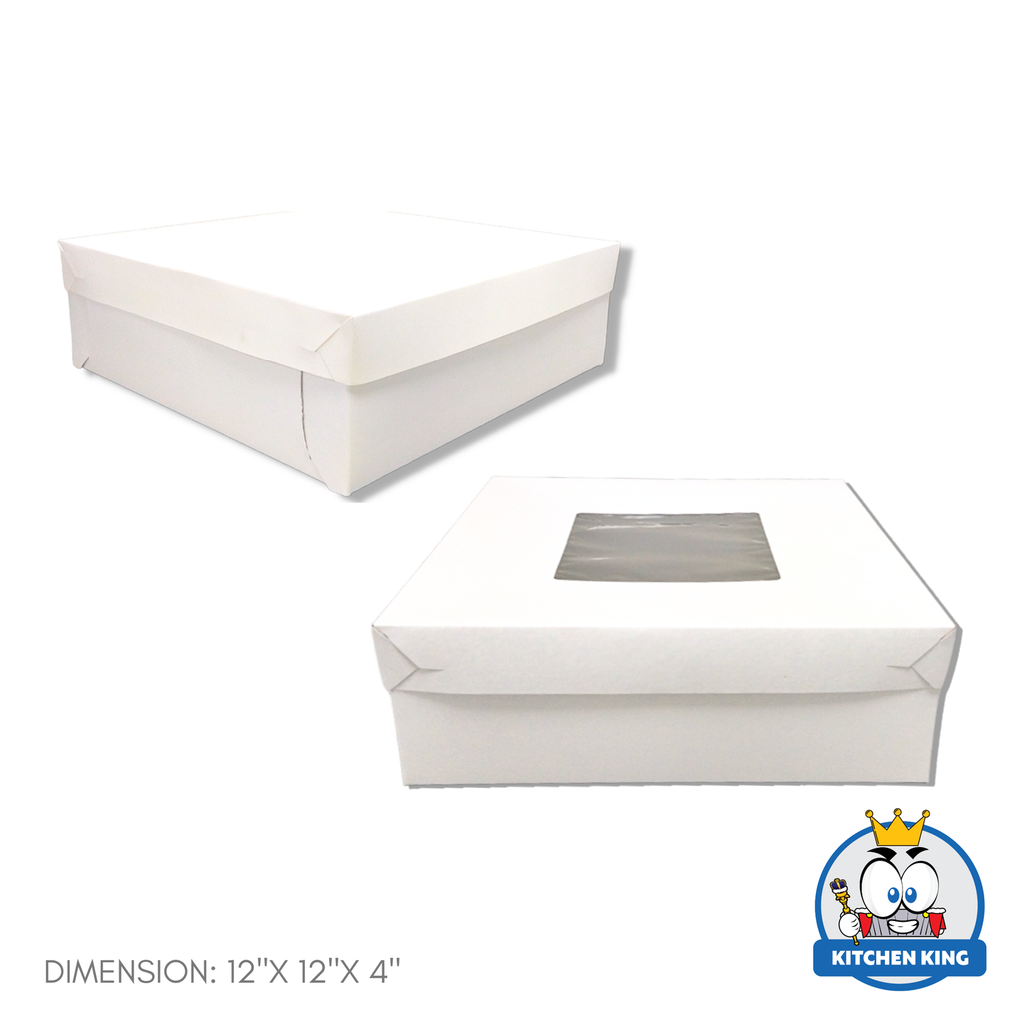 Cake Box 12x12x4 inches - With Window | No Window